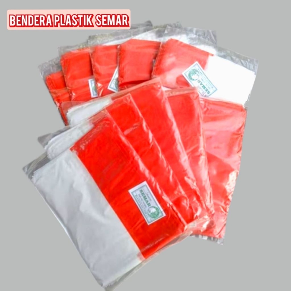 bendera plastik semar merah putih isi 100 lembar (Semar)