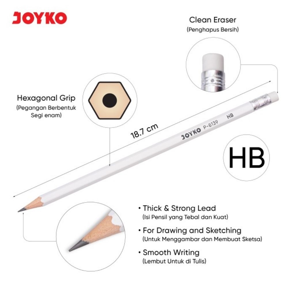 

Pensil Joyko HB P-8139 Murah berkualitas