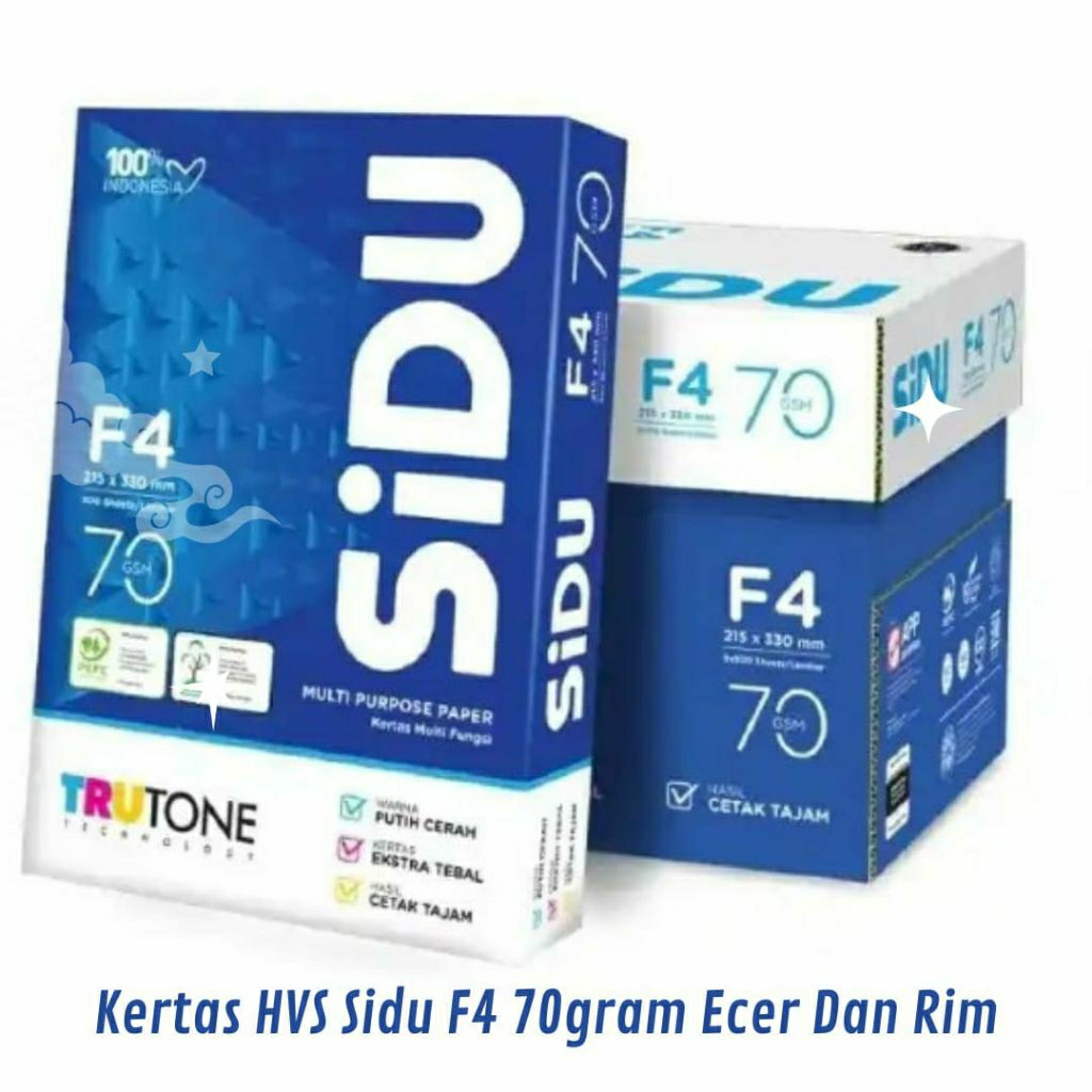 

KERTAS HVS SIDU 70 GRAM ECER DAN RIM