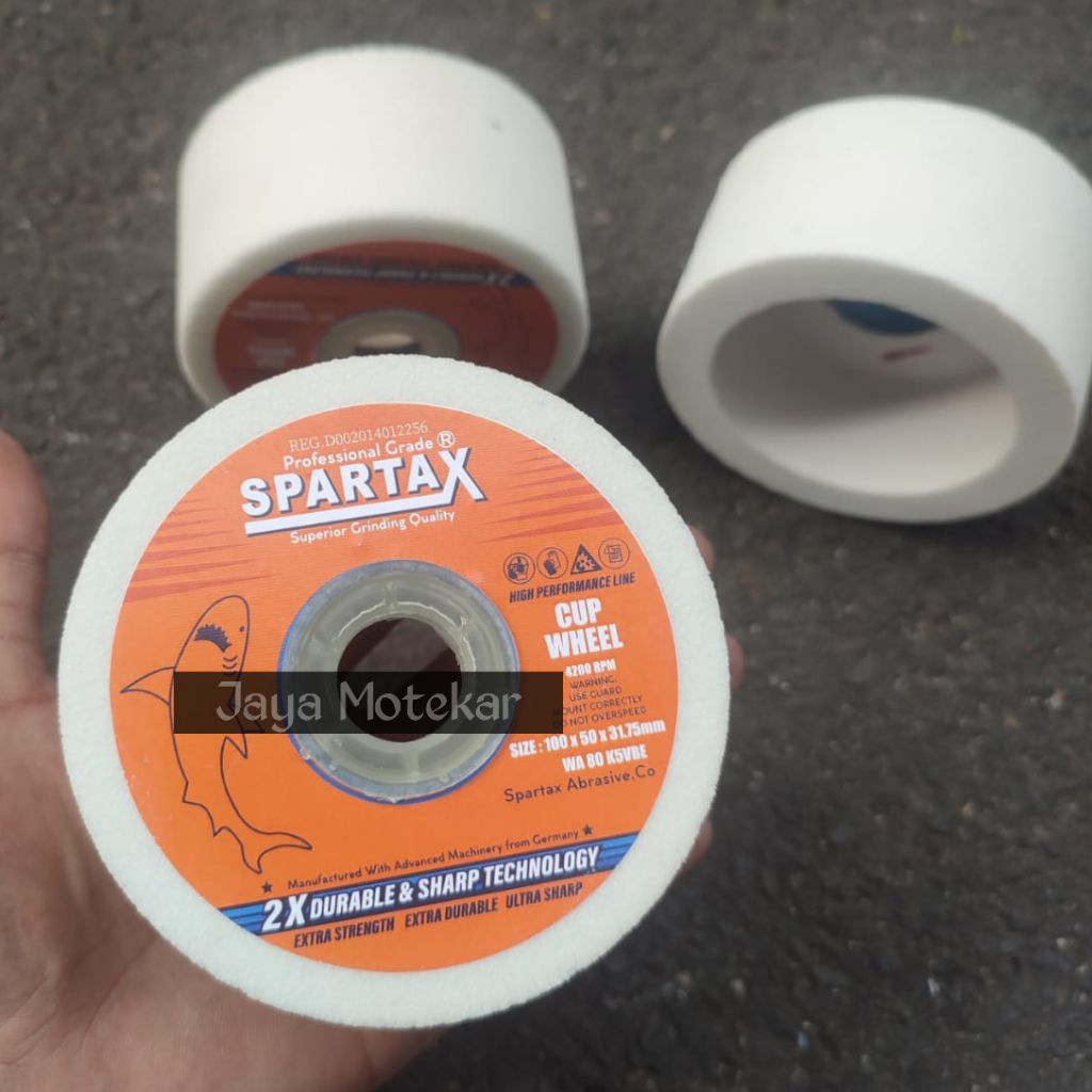 2 pcs batu gerinda duduk 4 inch mata gerinda spartax mangkok poles grit 80 100 120 batu gurinda Asah