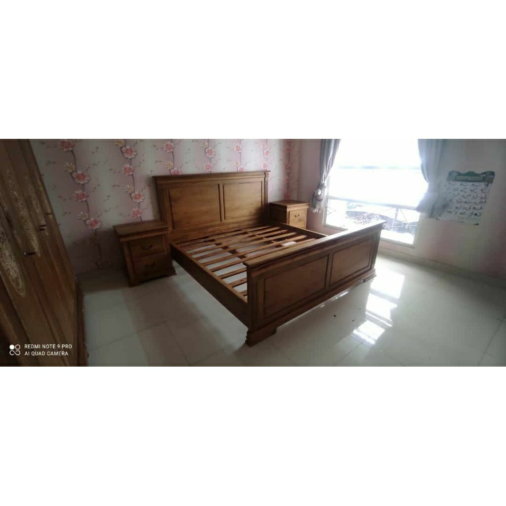 dipan jati minimalis 160x200 dipan minimalis include nakas