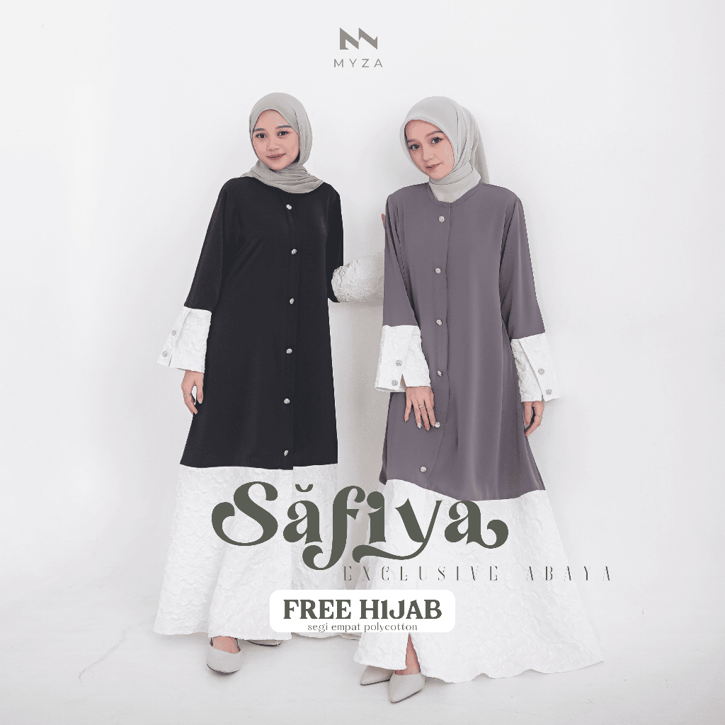 [myza] SAFIYA LUXURY ABAYA | Abaya Haji & Umrah | Gamis Lebaran Muslim Wanita Dress