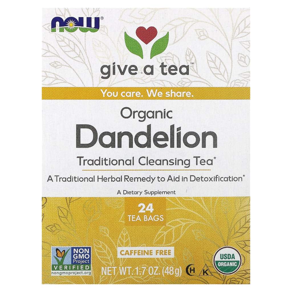 

NOW Foods, Organic Dandelion Traditional Cleansing Tea, Caffeine-Free24 Tea Bags