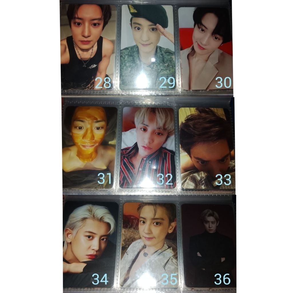 PHOTOCARD EXO OFFICIAL (Photocard Xiumin, Photocard Lay, Photocard Chen, Photocard Suho, Photocard C