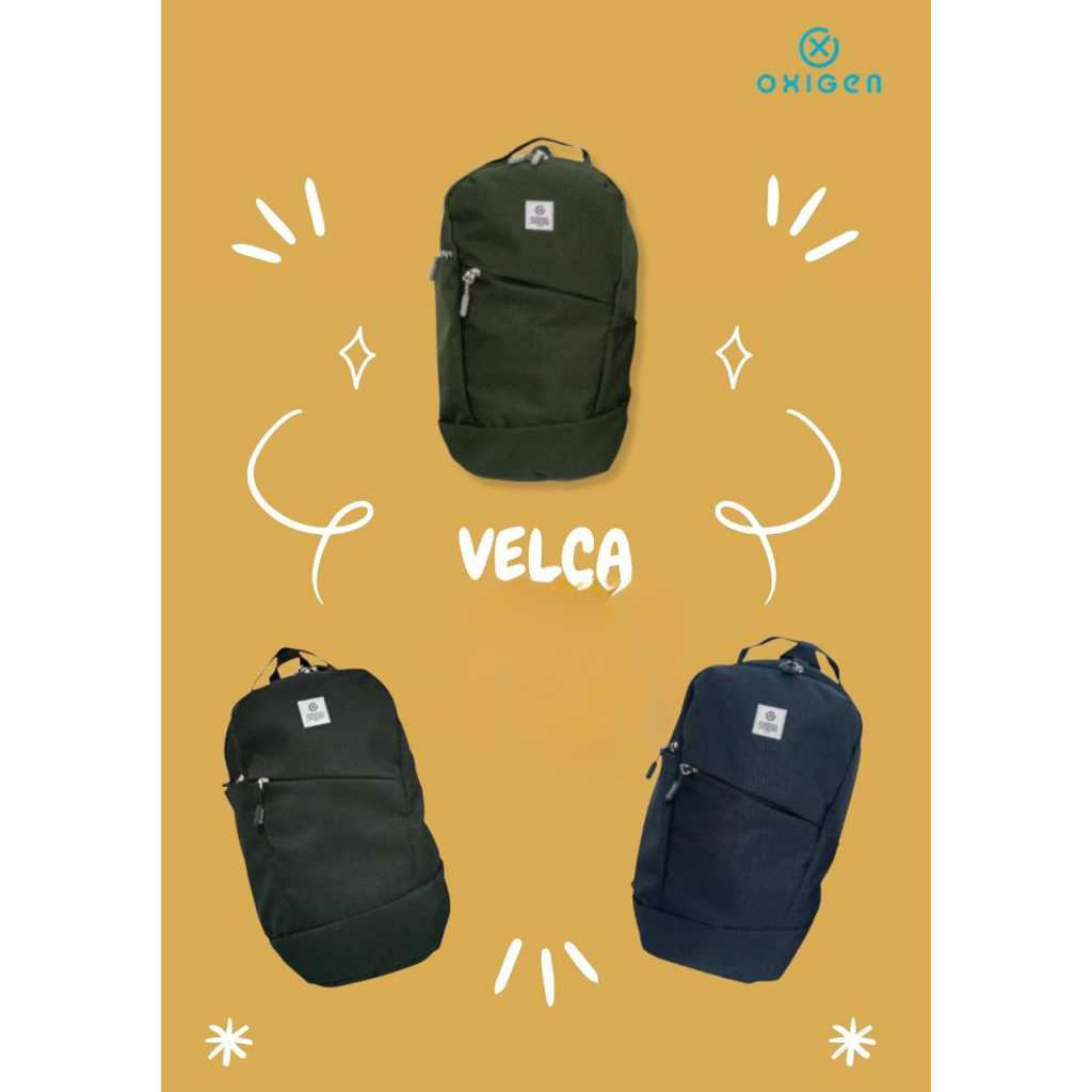 OXIGEN - Tas Ransel Laptop Oxigen Velca 031371 Original – Bonus Raincover