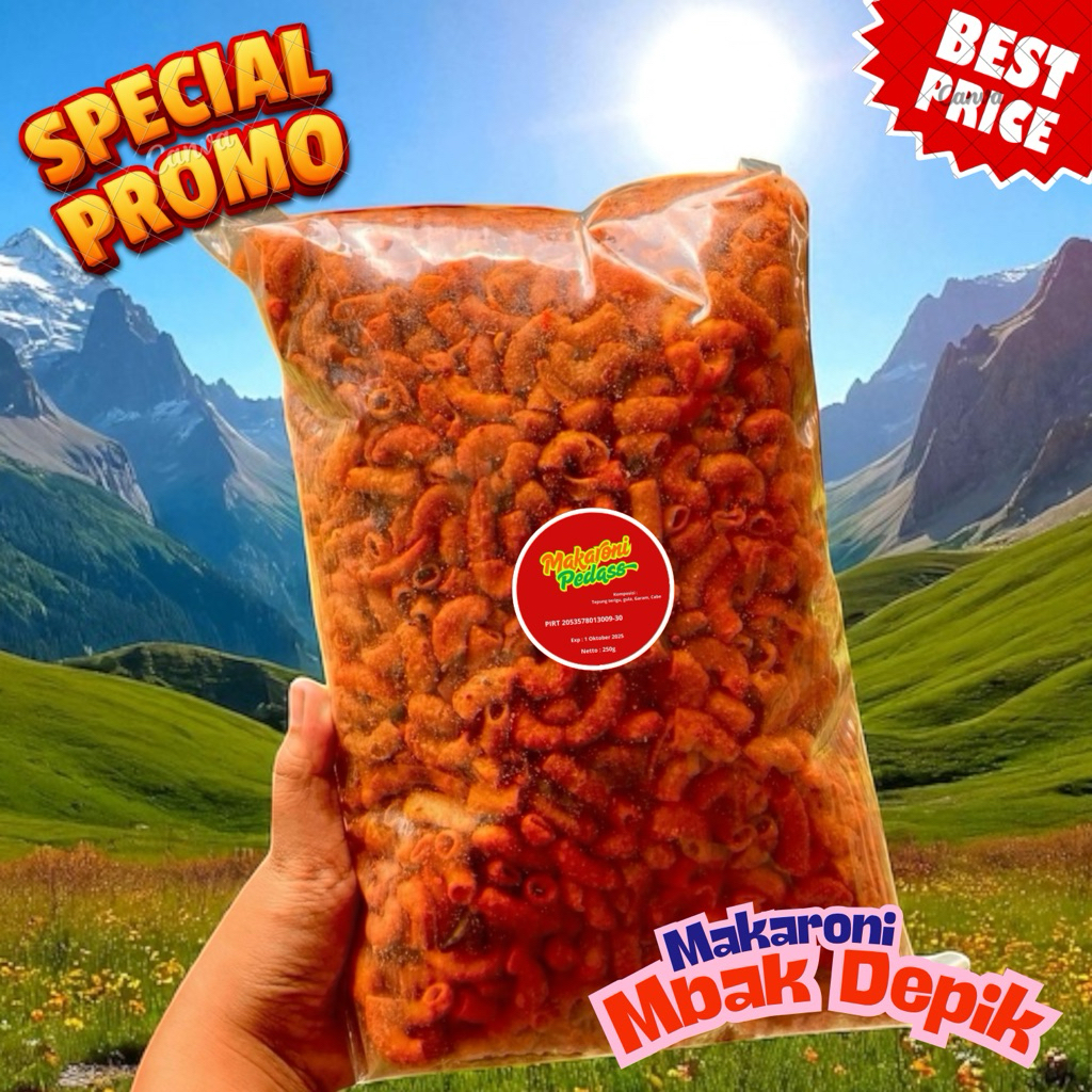 

Garing, Pedas, Nagih! Makaroni 250g Surabaya