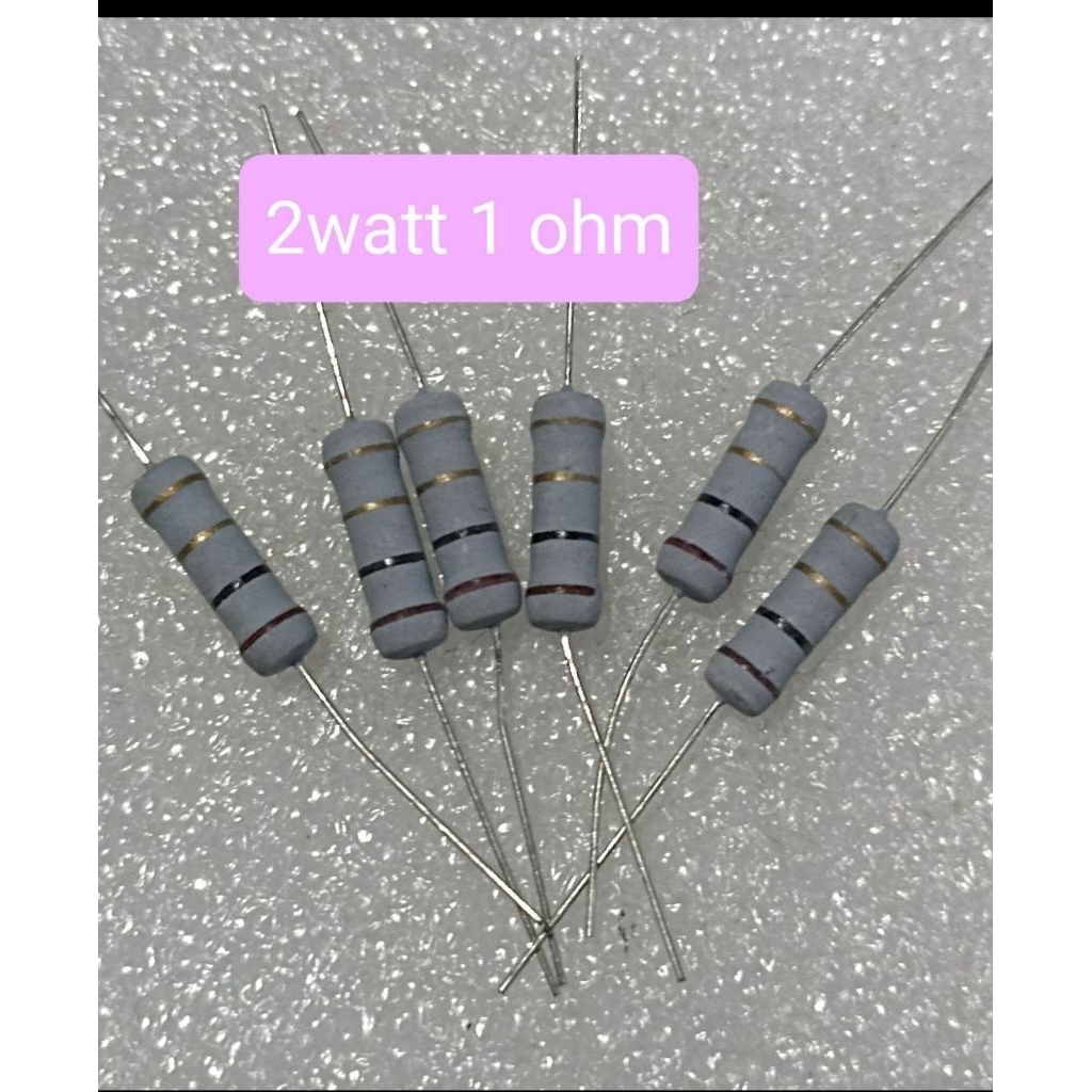10BUAH RESISTOR 2WATT 1 OHM 2 WATT 1OHM 2W 1 OHM