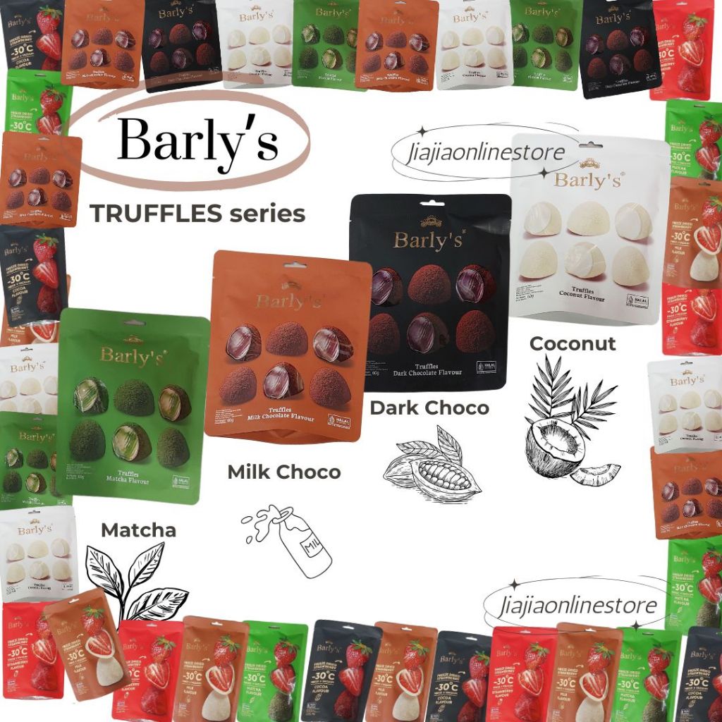 

Barlys Truffle Matcha Barlys Truffle Dark Choco Barlys Milk Barlys Matcha Baryls Chocolate Barly's Chocolate Truffles