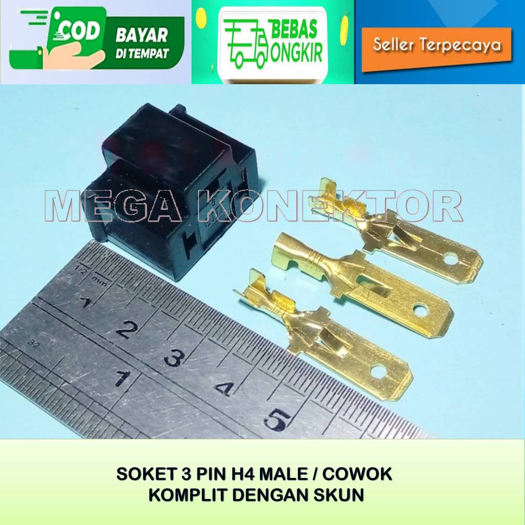 SOKET LAMPU H4 SEALED BEAM LENGKAP SKUN /SOKET LAMPU H4 SEALED BEAM LENGKAP SKUN