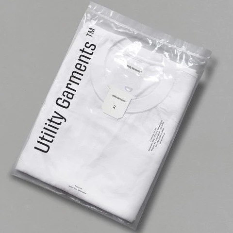 

Custom Plastik Pe Klip Plastik klip Resealable Kemasan Baju Packaging Custom Desain