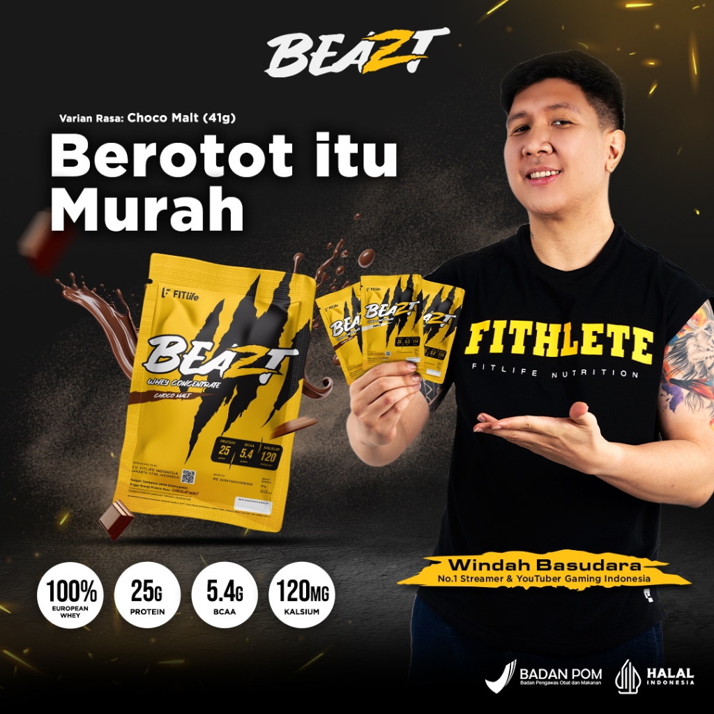 Fitlife Beazt Sachet Susu Whey Protein Concentrate
