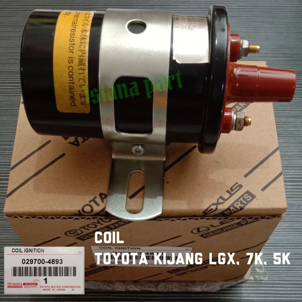 Coil Koil Kuil Pengapian Resistor Dalam, Mobil Toyota Kijang Kapsul LGX,Krista,7K,5K. Denso, 1pcs.