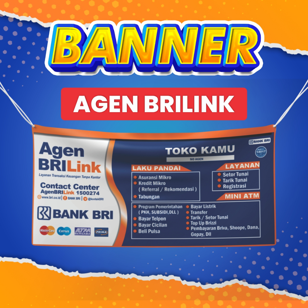 SPANDUK AGEN BRILINK / BANNER BRILIK / AGEN BRILIK / BRILINK / SPANDUK CUSTOM