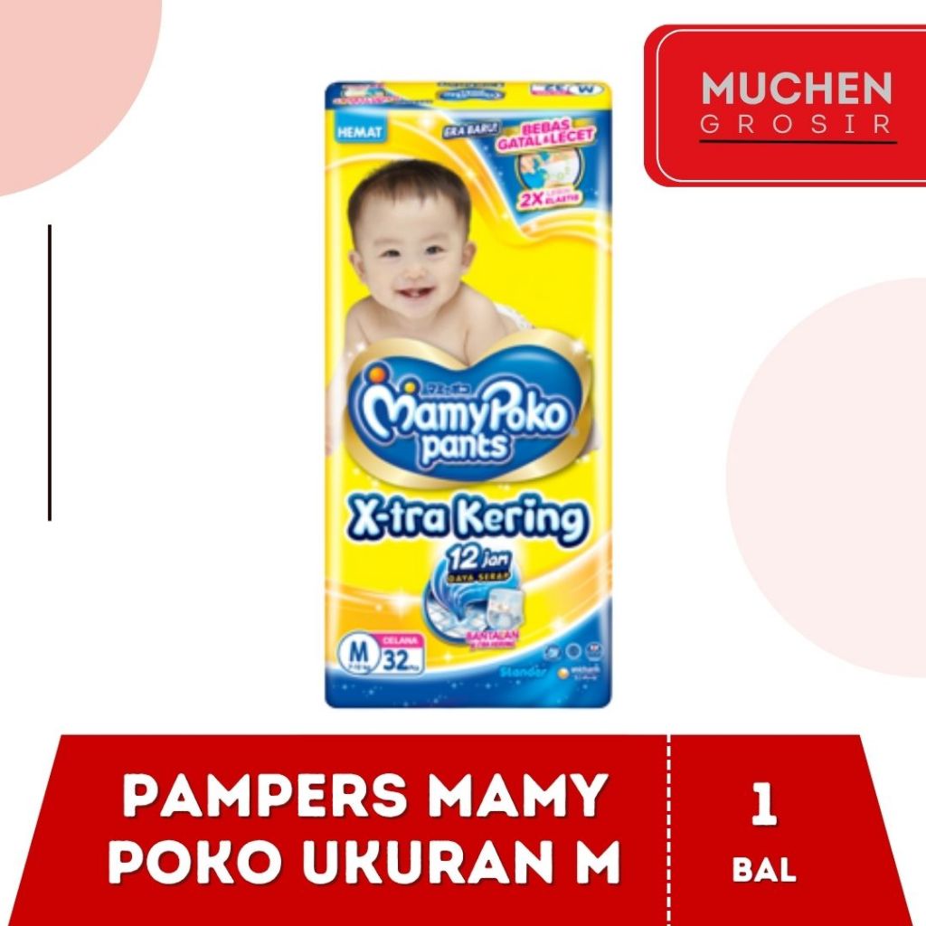 Pampers Mamy Poko Ukuran M - 1 Bal
