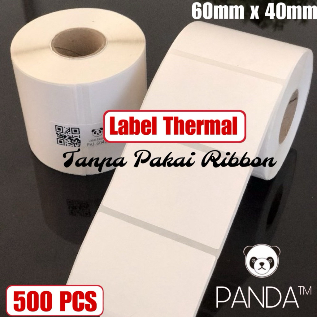 

Label Sticker Barcode 60x40 Thermal ( 500 Pcs Core 1")