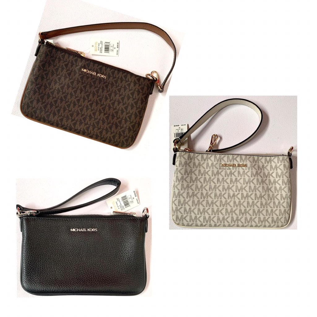 Tas Branded Michael Kors Jet Set Travel Small Convertible Pouch Wristlet