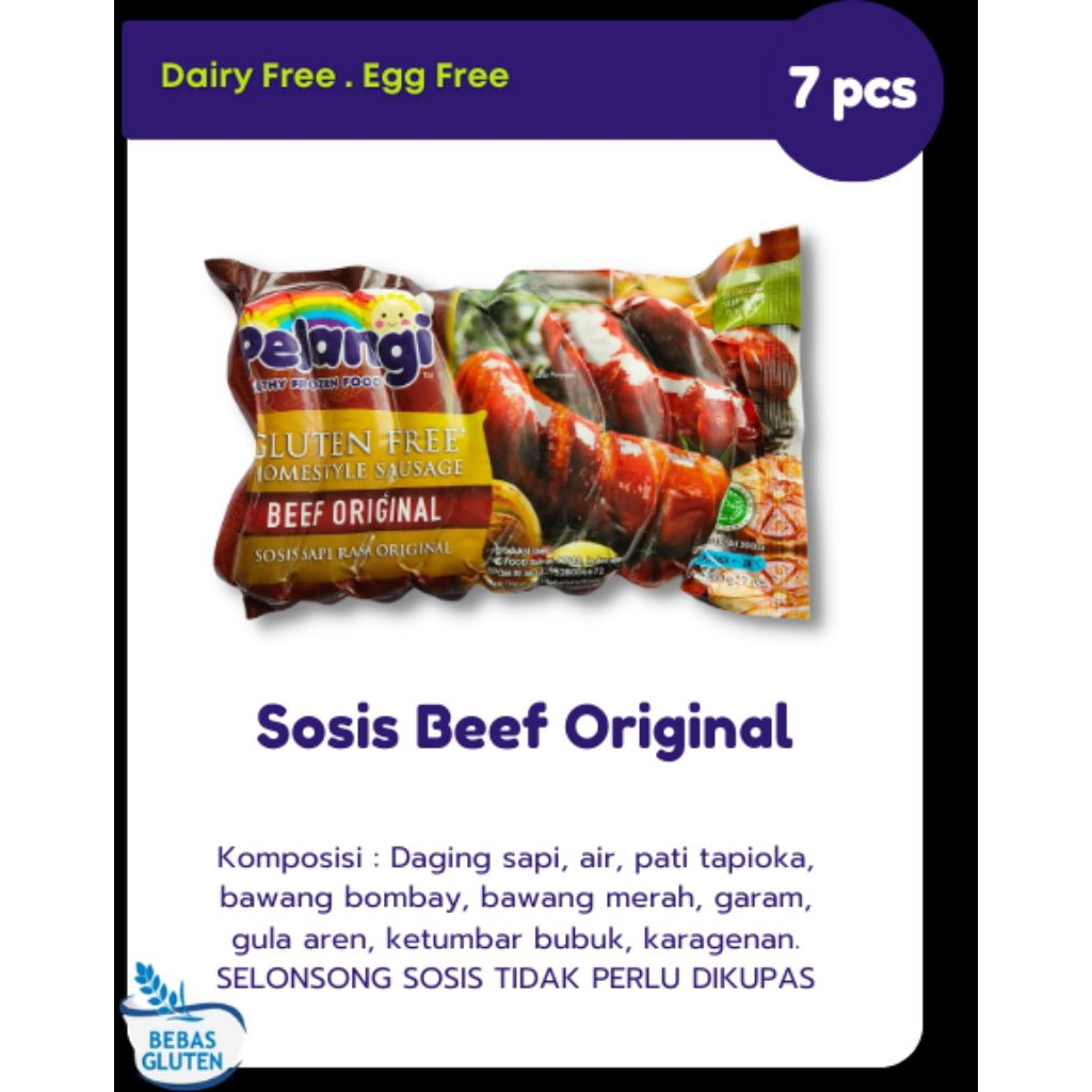

Sosis Beef Original Gluten Free dari Pelangi Family Frozen Food | Halal | No MSG | Tanpa Gula Rafinasi | Tanpa Pengawet | Tanpa Pewarna | Tanpa Bahan Kimia | Bahan Alami | Makanan Anak | Sosis Sapi | Makanan Sehat | Frozen It's Superfood | Superfood Store