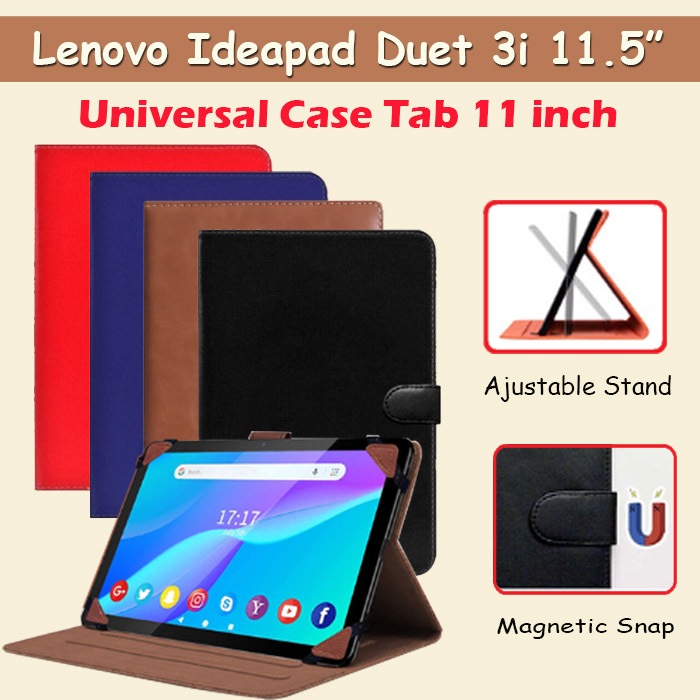 Case Lenovo Ideapad Duet 3i N200 11.5 Inch Book Cover Leather Case Stand Kesing Flipcase Sarung Casi