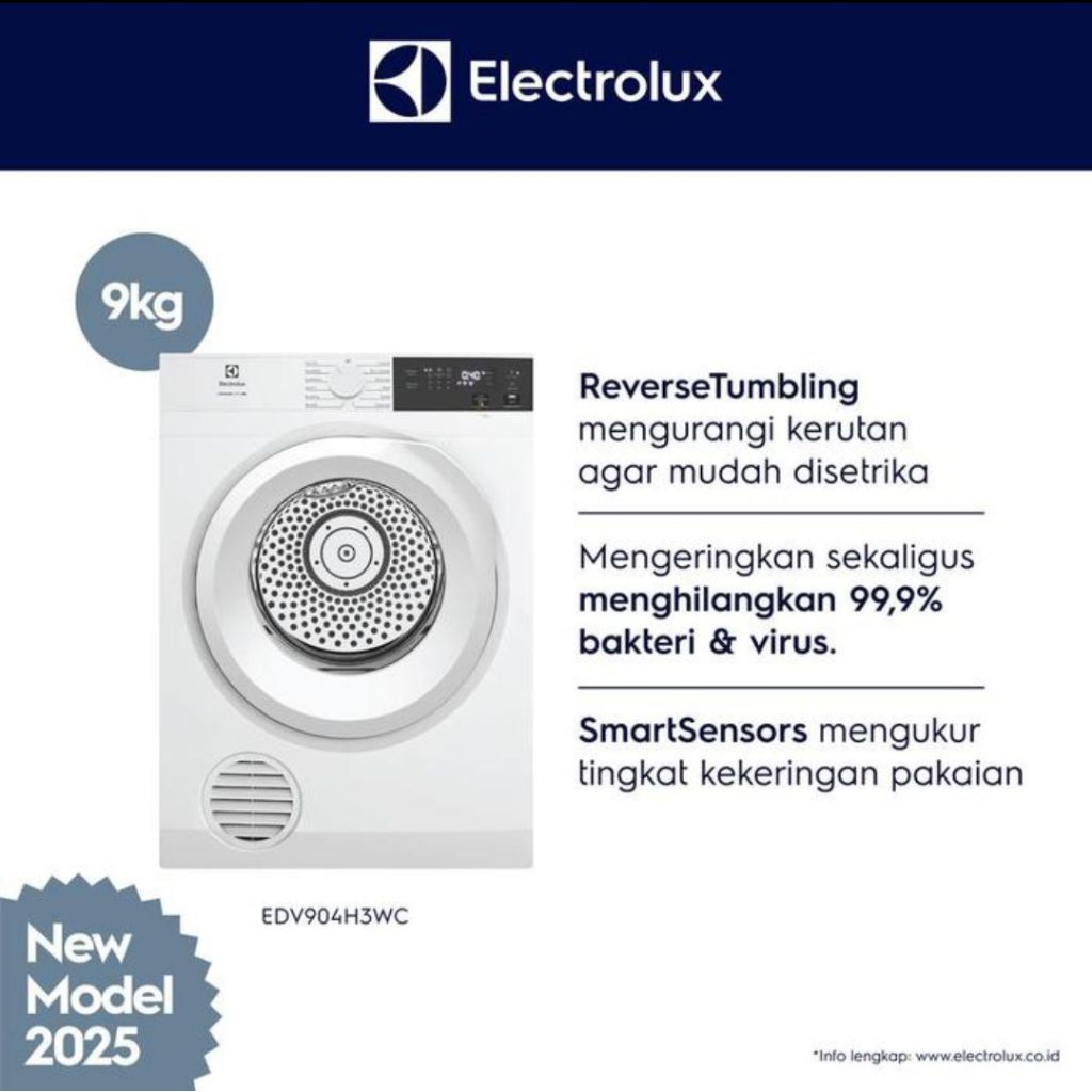 Electrolux EDV904H3WC Pengering Pakaian