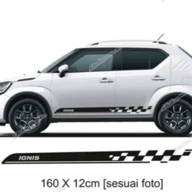 Sticker list cutting suzuki ignis stiker body samping mobil ignis 2pcs kanan kiri