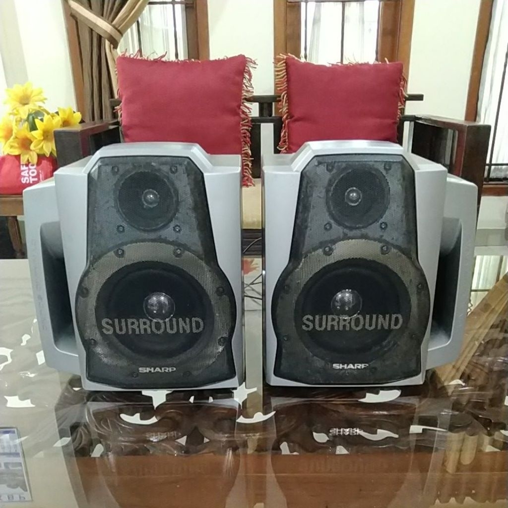 Sharp speaker pasif surround eks, Sharp VCD GX-1300, (Radio tape, compo) masing² ada speaker bass 5 