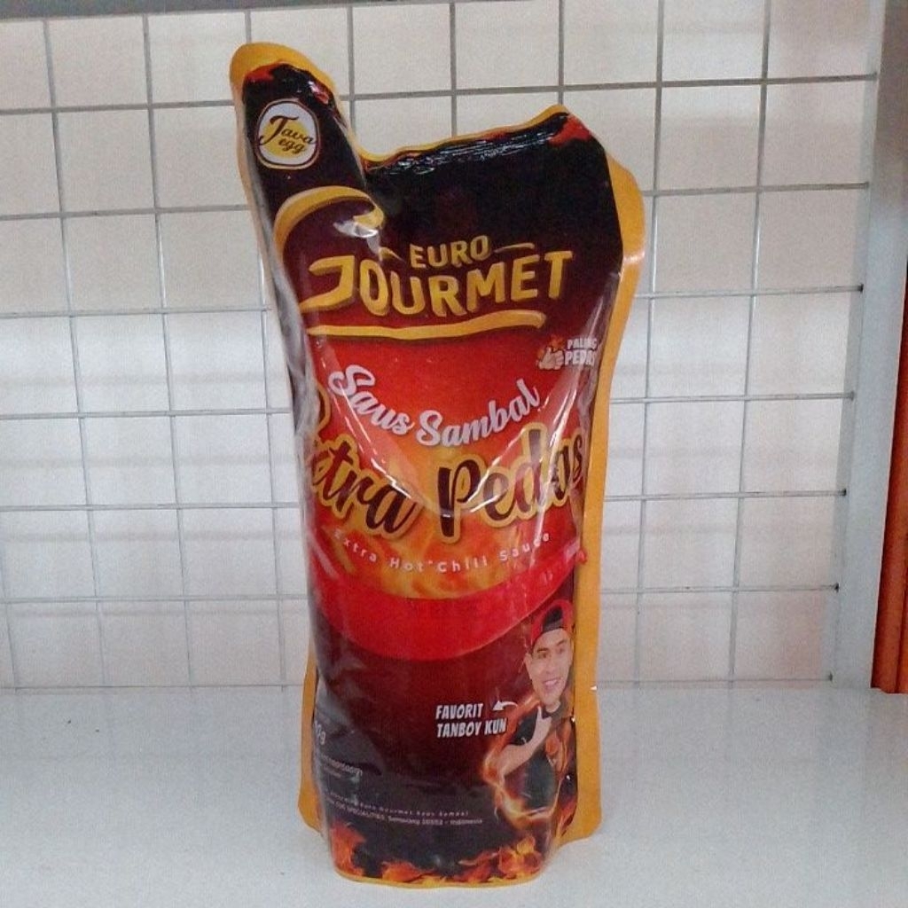 

Saus sambal extra pedas cabai euro gourmet 1kg