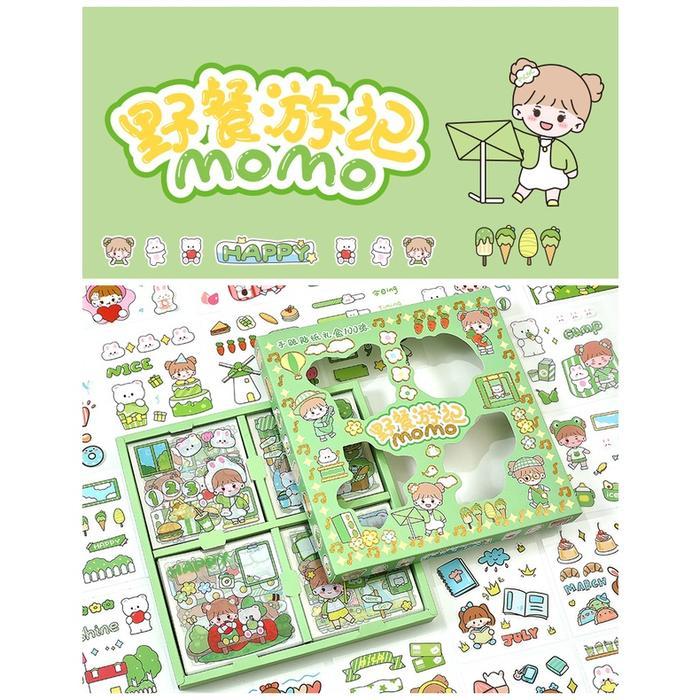 

Stiker Momo Warna Hijau Isi 100pcs