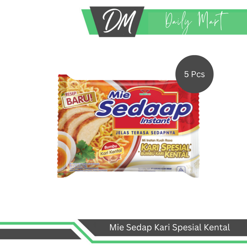 

Mie Sedaap Kari Spesial (Harga Per 5 Pcs) - Mie Instan Enak Murah Expired Lama