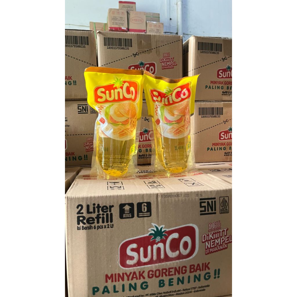 

Minyak goreng sunco 1liter isi 2pcs