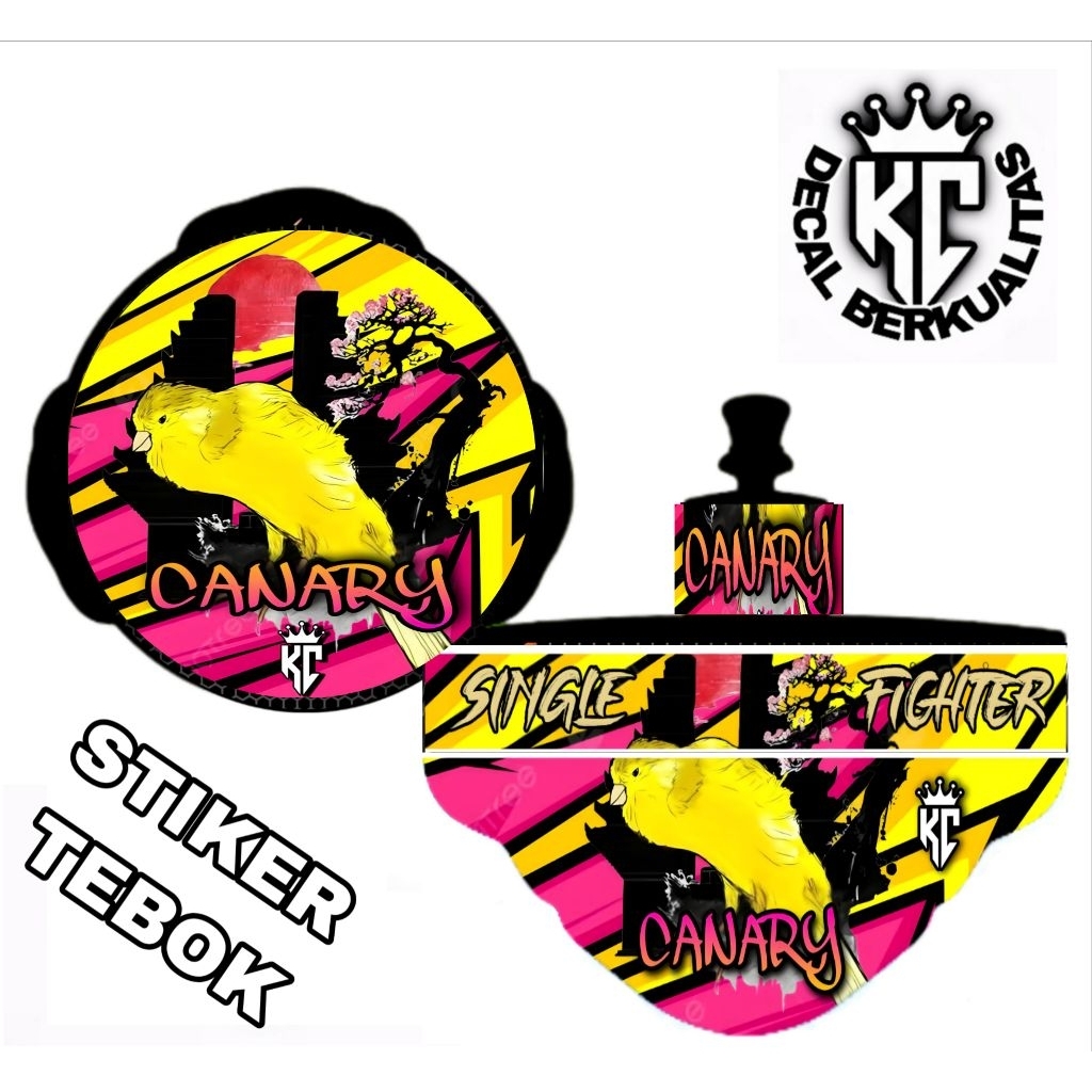STIKER Sangkar Lovebird Decal Kenari