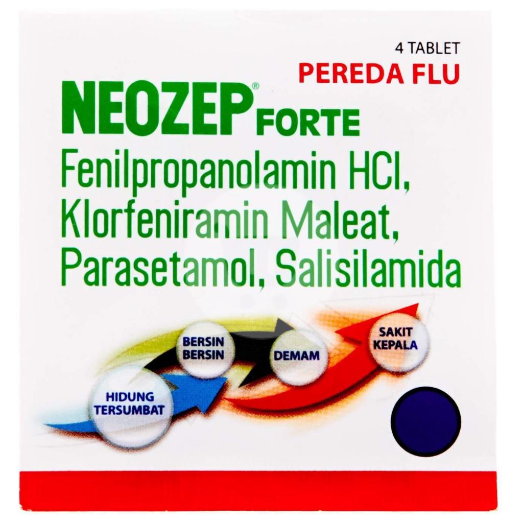 [RETAIL] OBAT NEOZEP FORTE 1 STRIP 4 TABLET | OBAT FLU DEWASA NEOSEP | OBAT PILEK DEWASA
