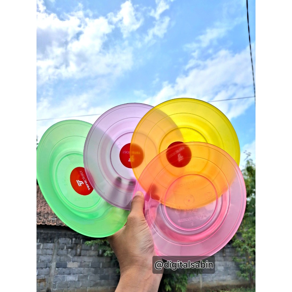 PAKET HEMAT Lepek Piring Plastik Tebal Kuat Piring 6" / Lepek 6 inch / Ciri 6inch / Piring tatakan 6