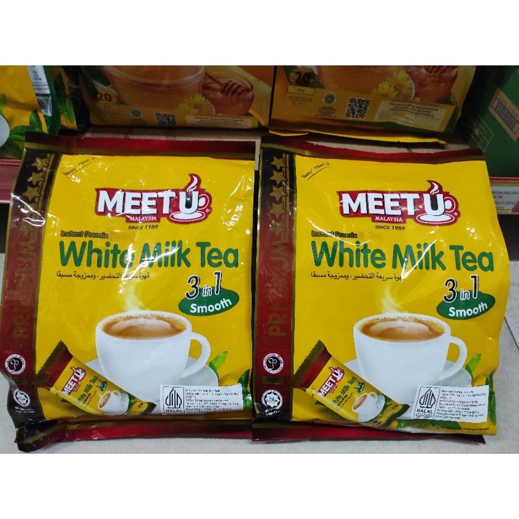 

MEET U White Milk Tea - Minuman Serbuk Teh Tarik Malaysia Original (1 Bungkus Isi 20 Sachet 20gr)