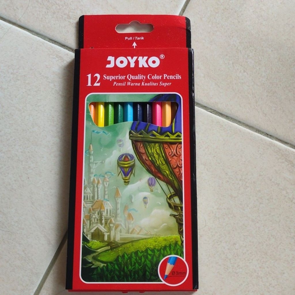 

(12 Warna) Pensil Warna Joyko CP103 CP100 Panjang