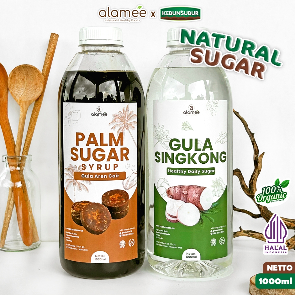 

alamee gula cair 1 liter gula singkong gula aren quality murni tanpa bahan tambahan lain kebunsubur