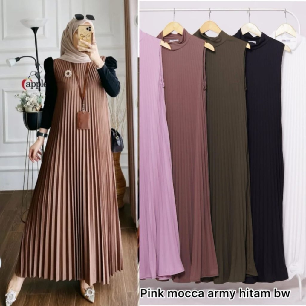 INER GAMIS PLISKET TANPA LENGAN