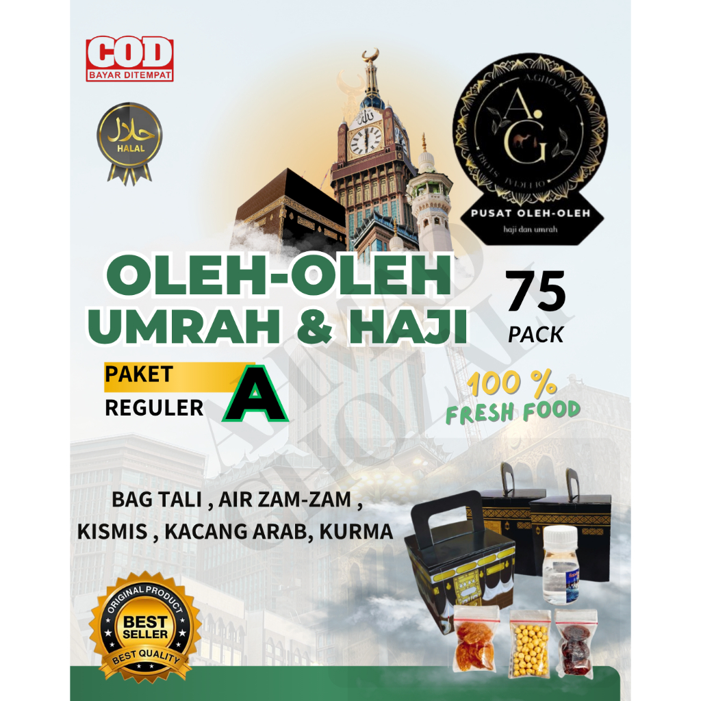 

PAKET OLEH-OLEH UMRAH DAN HAJI TERMURAH 75 PACK II SELALU BARU MURNI 100 %