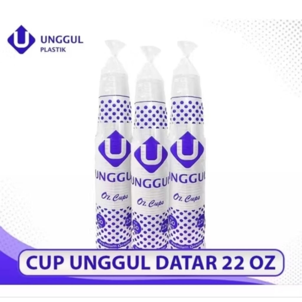 Cup 22 Oz Unggul isi 50 pcs