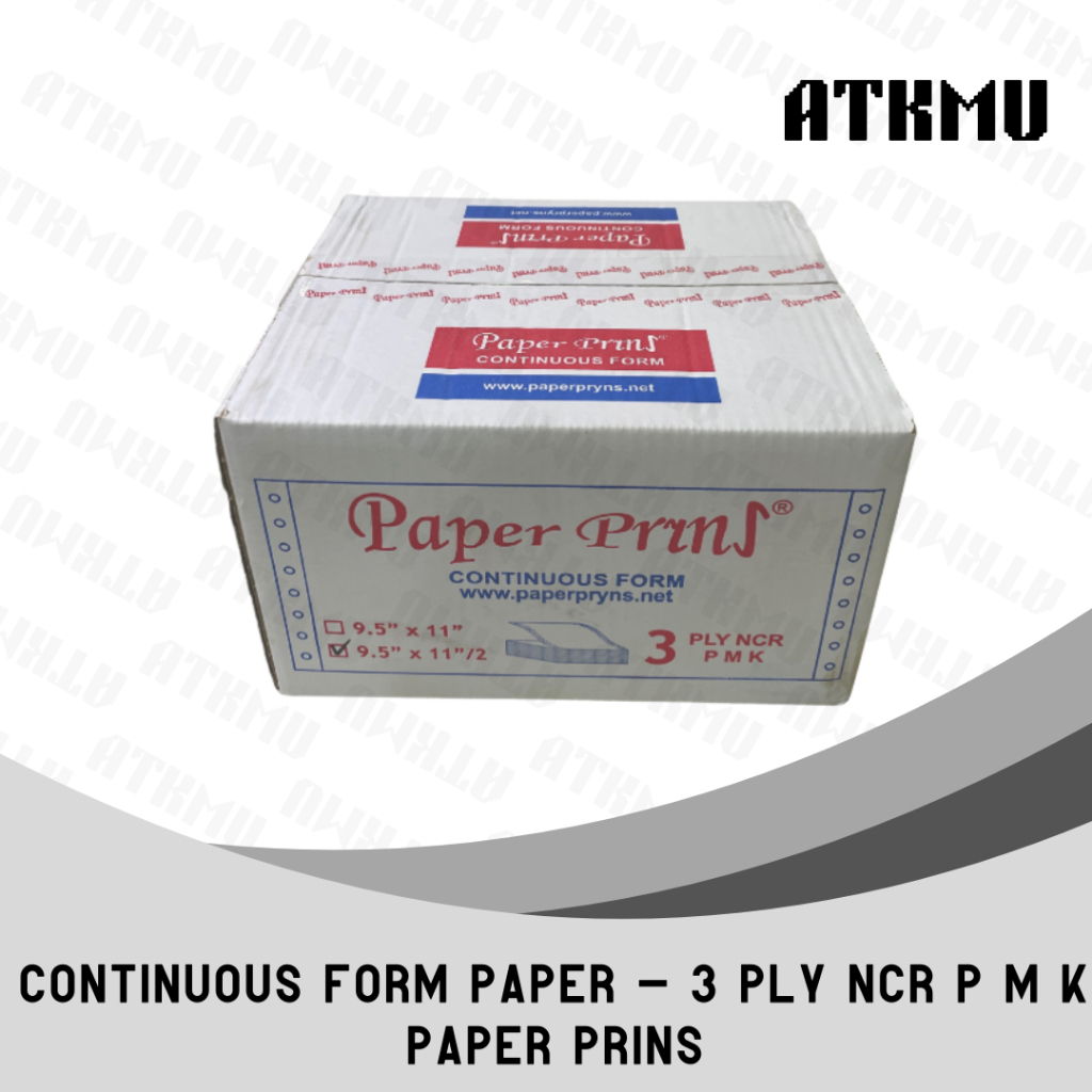 

Kertas Continuous Form 9,5" x 11"/2 3 PLY NCR K3 PRS Paper Pryns