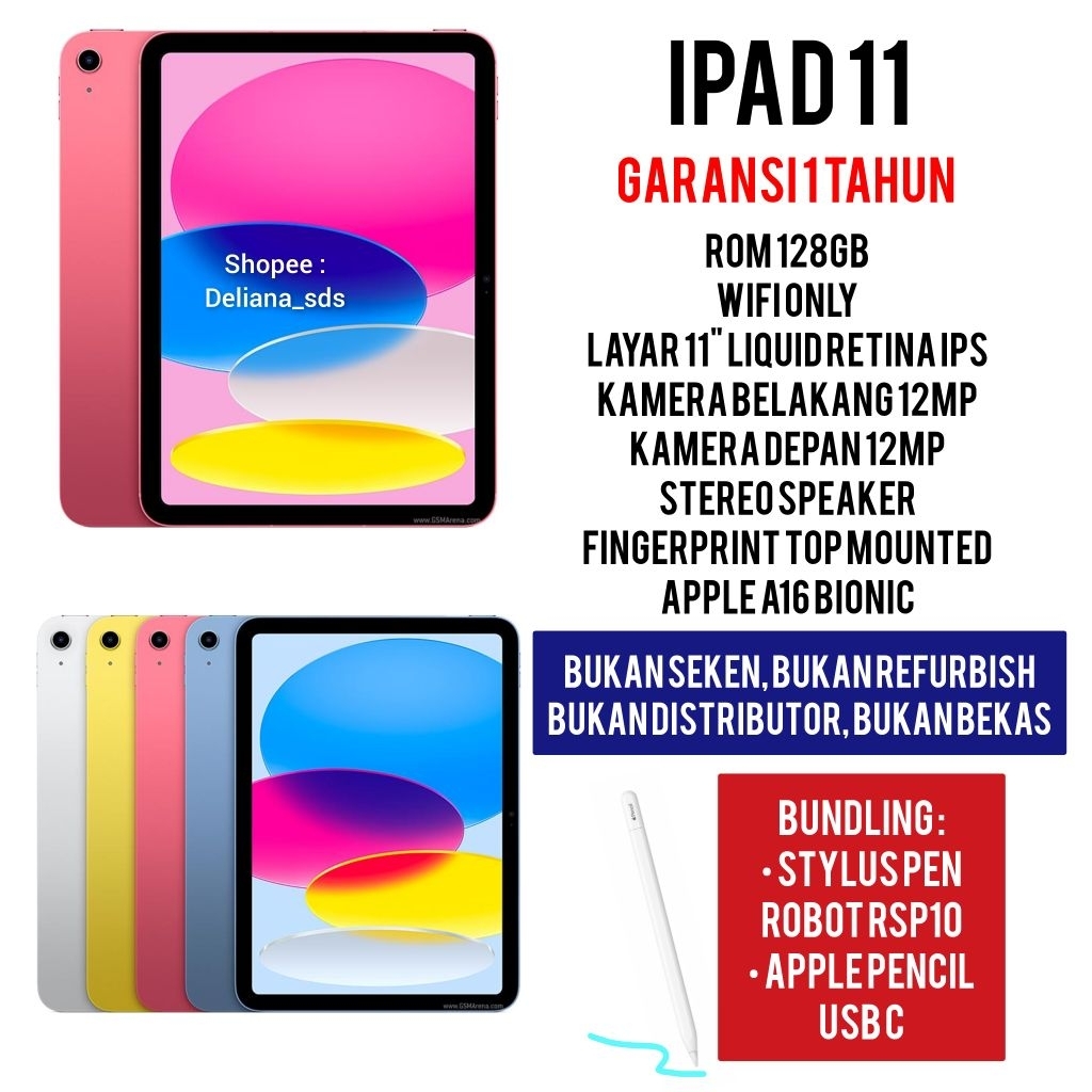 Ipad 11 128GB Wifi Only Garansi 1 Tahun Ipad 11 Wifi Only 128GB