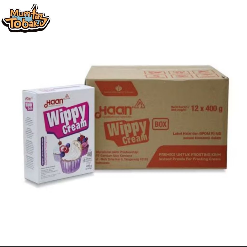 

Haan wippy cream 400gram x 12pcs /1 dus