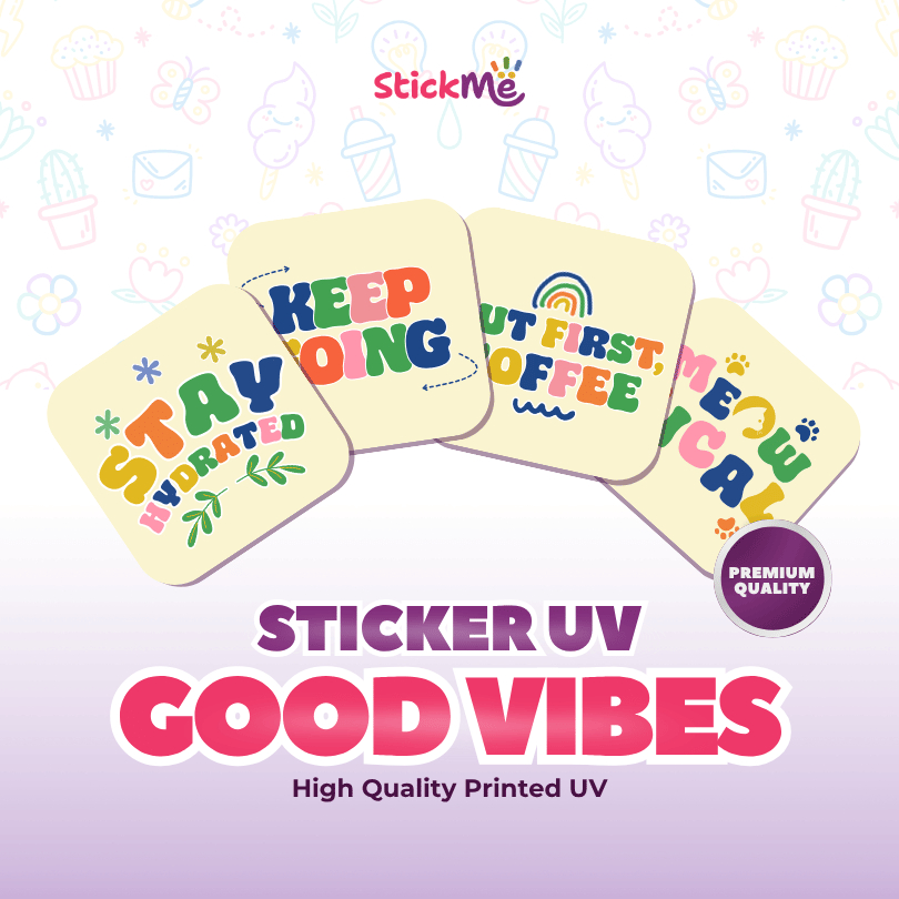 

Stickme Sticker UV Aesthetic untuk Tumblr Tumbler Laptop Tablet Smartphone Bahan UV Anti Air