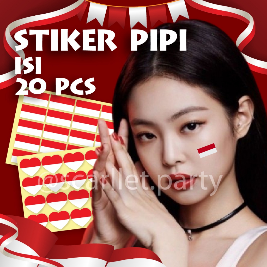 

STIKER PIPI ISI 20 PCS BENDERA INDONESIA AGUSTUSAN 17 AGUSTUS DEKORASI HIASAN KEMERDEKAAN RI TEMPELAN LABEL PIPI STIKER PIPI STIKER SUPORTER BOLA DIRGAHAYU RI HUT INDO