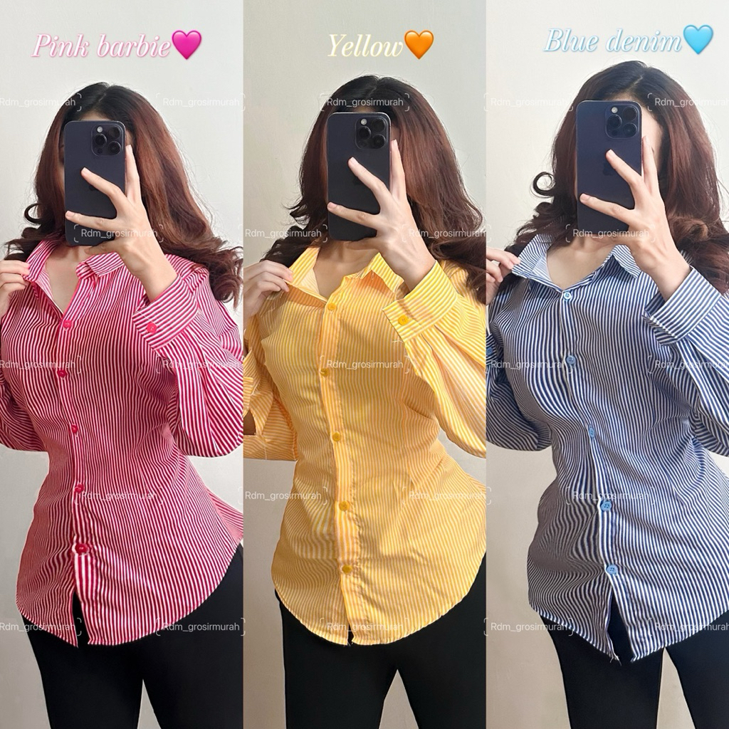 KEMEJA WISPIE GIRL BOSS FITTED SHIRT / TERMURAH / COD