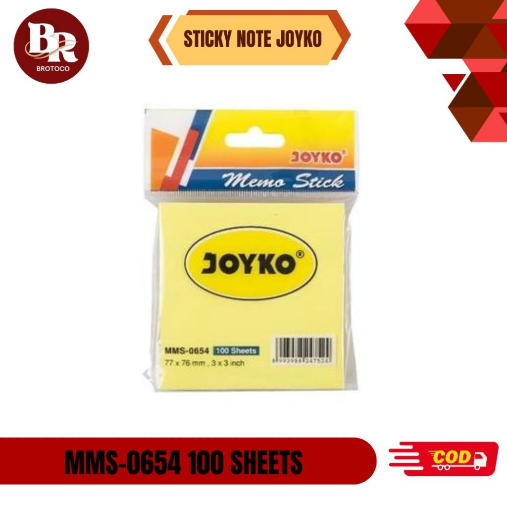 

[BROTOCO] Sticky Note Joyko MMS 654P - Memo Tempel Kuning