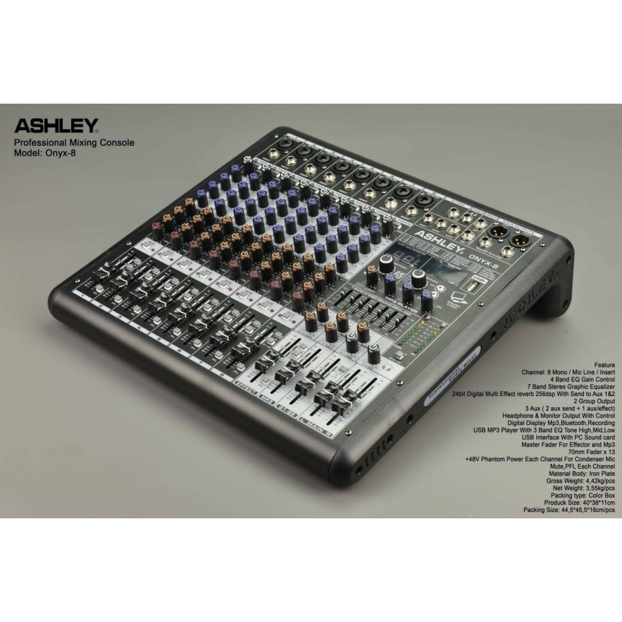ONYX-8 MIXER 8 CHANNEL ASHLEY ORIGINAL / MIXER 8 CHANNEL / ONYX8 ASHLEY