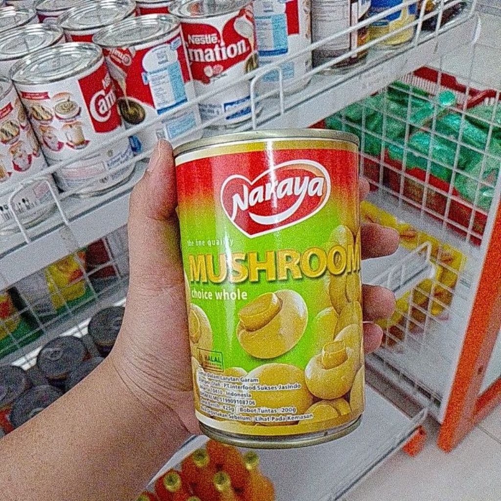 

Naraya jamur kaleng jamur kancing champignon bobot tuntas 200gr