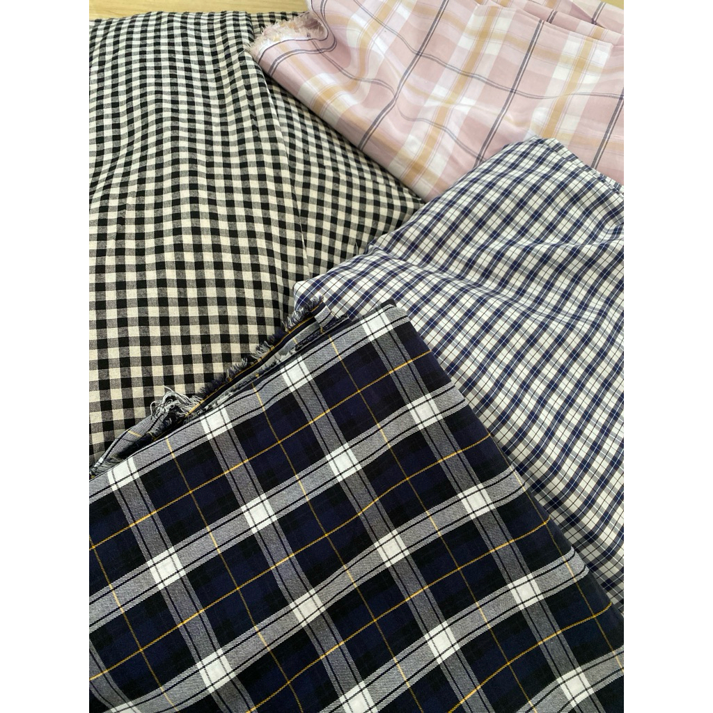 kain katun motif kotak,garis doby