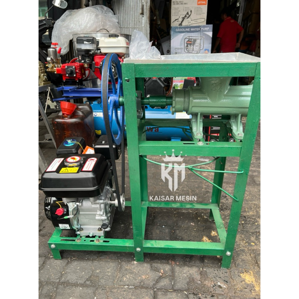 Gilingan Daging Otomatis no.32 Siap Pakai Engine Bensin Dinamo Listrik 32 MESIN GILINGAN DAGING NO 3