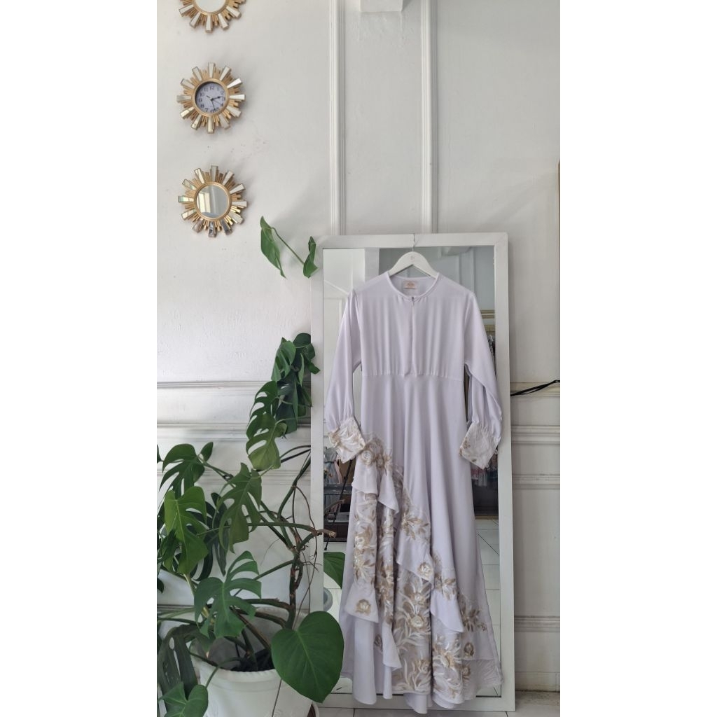 Raya Dress combi brukat set hijab syar'i by Viazafeera